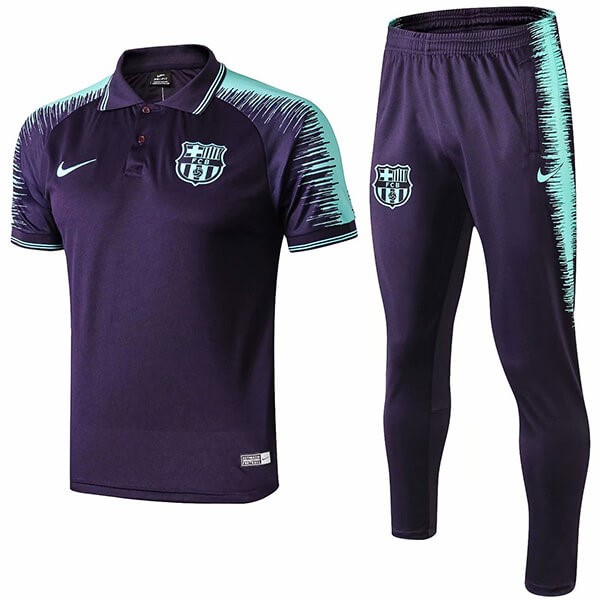 Polo Conjunto Completo Barcelona 2019-2020 Azul Marino